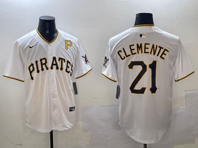 Men Pittsburgh Pirates #21 Clemente White Game 2025 Nike MLB Jersey style 6->pittsburgh pirates->MLB Jersey